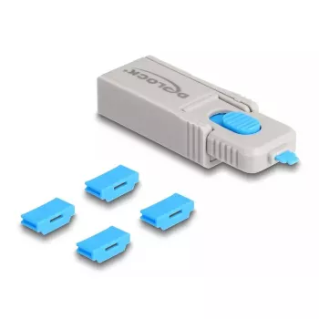 DeLOCK HDMI prievadų blokavimo rinkinys 4 vnt. su atrakinimo įrankiu HDMI moteriškiems prievadams