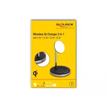 Belaidis įkroviklis DeLOCK 66468 2 in 1 5W 7.5W 10W 15W
