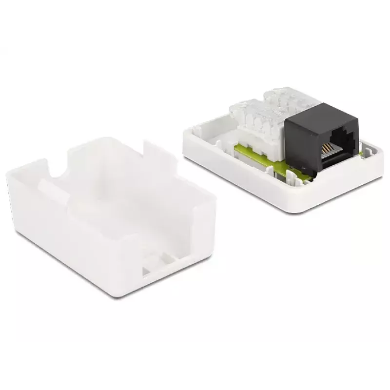Paviršinė montažinė dėžutė DeLOCK 86248 balta 52mm x 25.5mm x 39mm
