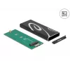 Dėklas SSD M.2 DeLOCK 42007 Juodas Aliuminis