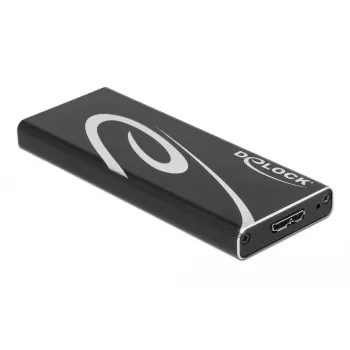 Dėklas SSD M.2 DeLOCK 42007 Juodas Aliuminis