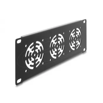 Dengiamoji plokštė DeLOCK 67431 su 3 įmontuotais 60×60 mm ventiliatoriais, metalinė, tamsiai pilka, 1 vnt.