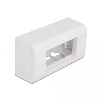 Priedas patch panel DELOCK 81333 — baltas polikarbonatinis laikiklis, 152×50×82 mm