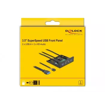 Priekinis skydelis DeLOCK 3,5 col. USB 3.2 Gen 1 2 x USB-A HD-Audio