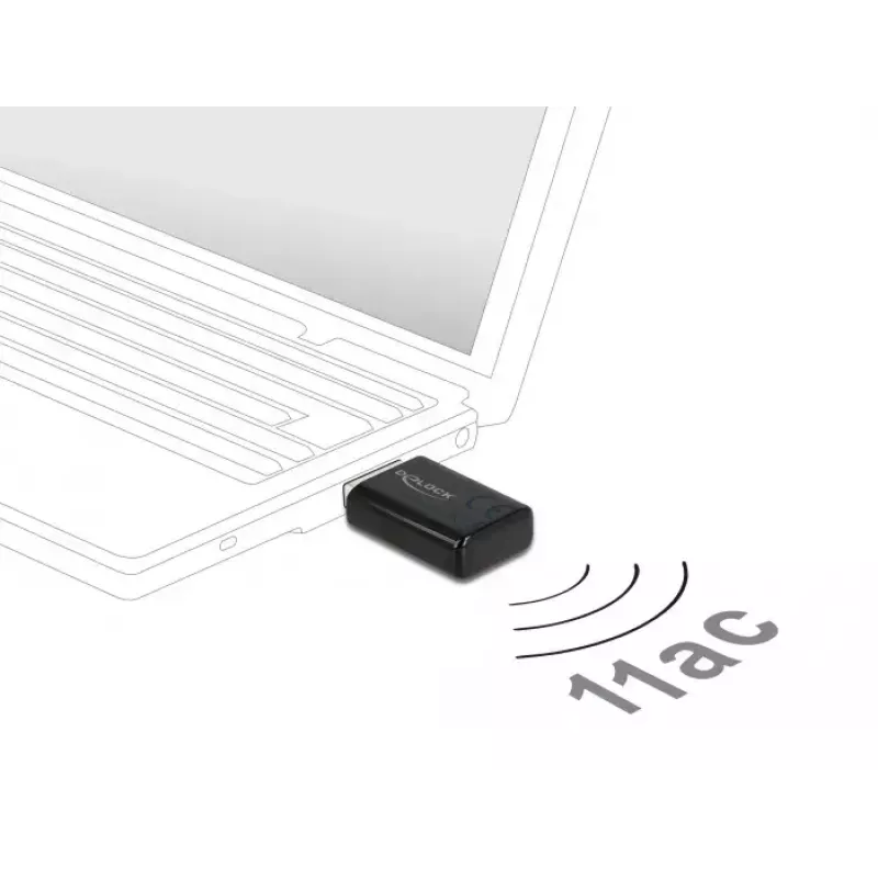 Tinklo kortelė DeLOCK 12550 WLAN USB dviejų dažnių Wi-Fi 5