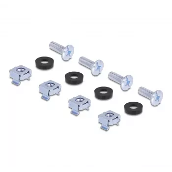 Montavimo rinkinys DeLOCK 66236 Universalus tvirtinimo rinkinys stelažui 2 vnt Sidabrinis Metalinis