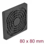 Ventiliatoriaus grotelės DELOCK 67311, ABS, juodos, 87×87 mm, tvirtinimo atstumas 71.5×71.5 mm