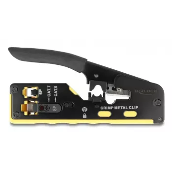 Crimpavimo įrankis DELOCK 90583 6P/8P RJ45 RJ11 kištukams Cat.5/6/7 su peiliuku ir nuėmikliu