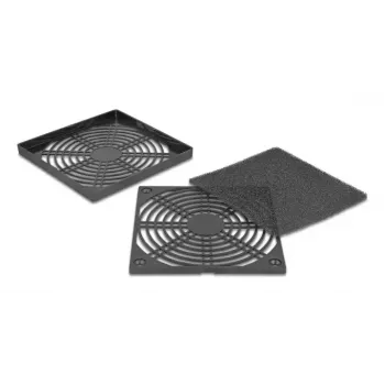 Grotelės ventiliatoriui DELOCK 67313, ABS juodos, 125×125 mm, tvirtinimo raštas 105×105 mm