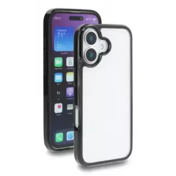 DELOCK apsauginis dėklas iPhone 17, permatomas juodas, tinka 16 cm (6,3 colio) ekranui