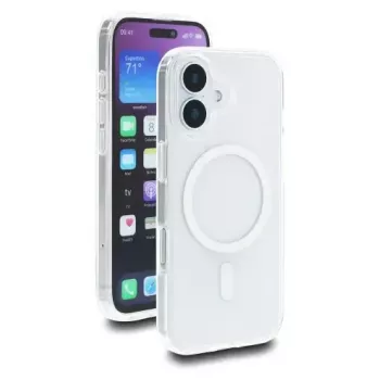 DELOCK apsauginis dėklas iPhone 17 – permatomas baltas, MagSafe, iki 16 cm (6,3 inch) ekrano