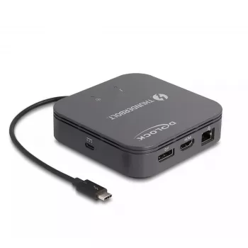 DeLOCK Thunderbolt 3 Mini Dock 8K DisplayPort HDMI USB LAN Audio PD 3.0