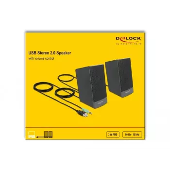 Garsiakalbiai DELOCK 27001, 2.0, USB maitinami