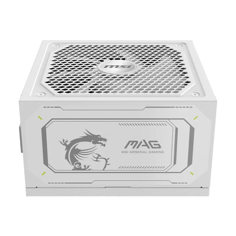 Maitinimo blokas MSI MAG A1000GL PCIE5 WHITE 1000 W ATX 24-pin, 80 PLUS Gold, 135 mm ventiliatorius