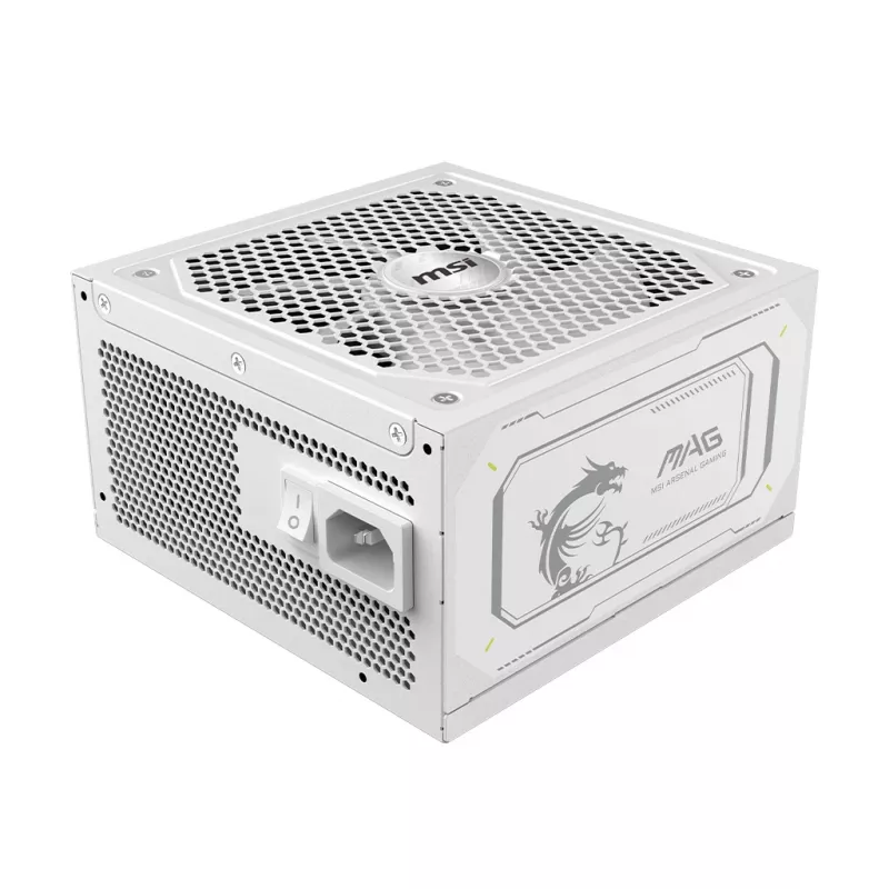 Maitinimo blokas MSI MAG A1000GL PCIE5 WHITE 1000 W ATX 24-pin, 80 PLUS Gold, 135 mm ventiliatorius