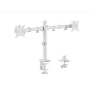 Equip 17 inch-32 inch dvikojis reguliuojamas monitorių laikiklis ant stalo, baltas