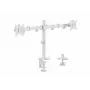 Equip 17 inch-32 inch dvikojis reguliuojamas monitorių laikiklis ant stalo, baltas