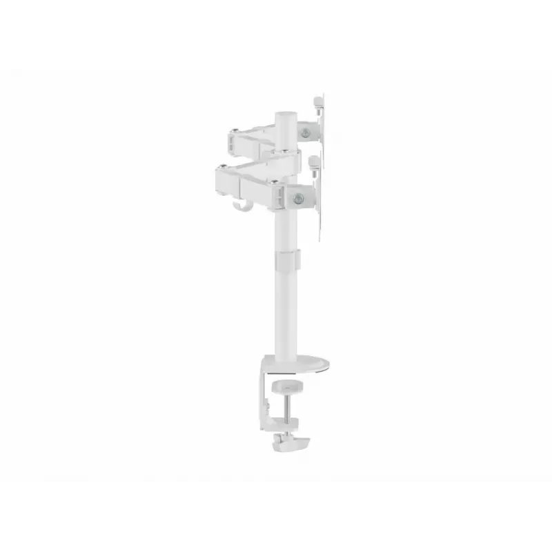 Equip 17 inch-32 inch dvikojis reguliuojamas monitorių laikiklis ant stalo, baltas