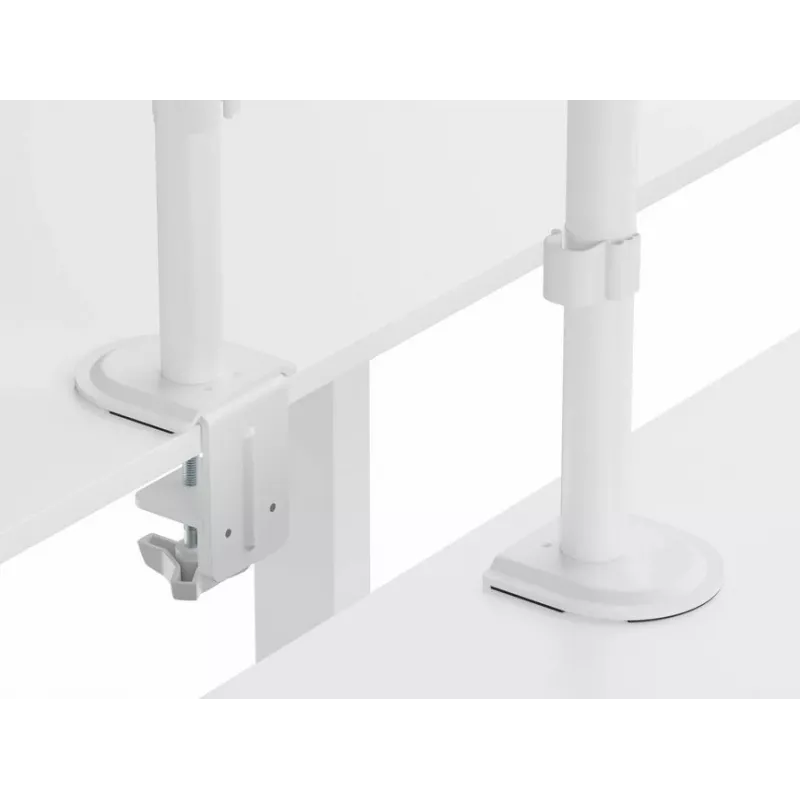 Equip 17 inch-32 inch dvikojis reguliuojamas monitorių laikiklis ant stalo, baltas