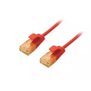 Equip Cat.6A U/UTP plonas jungiamasis laidas 3,0 m raudonas 10000 Mbit/s