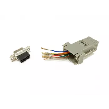 Equip 133388 adapteris DB9 (moteriškas) į RJ45, pilkas, 72x33x16mm