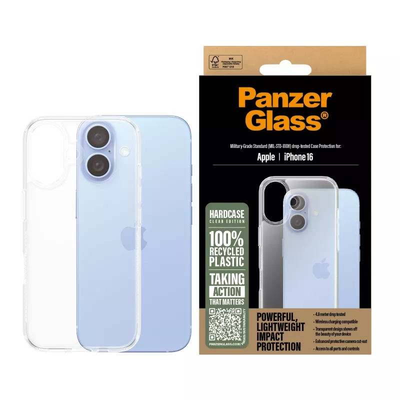 PanzerGlass HardCase Skaidrus Dėklas iPhone '24 6.1 colio