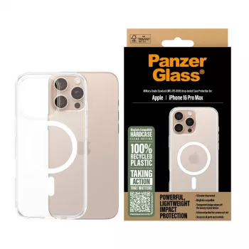Dėklas PanzerGlass HardCase Skaidrus su Balta MagSafe iPhone 16 Pro Max