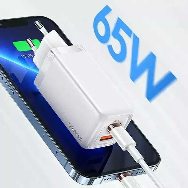 Įkroviklis usams T47 USB / USB-C 65W PD Greitasis Įkrovimas