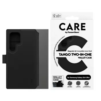 Telefono dėklas PanzerGlass CARE Feature Case Tango Two-in-One Wallet, skirtas Samsung Galaxy S24 Ultra, permatomas