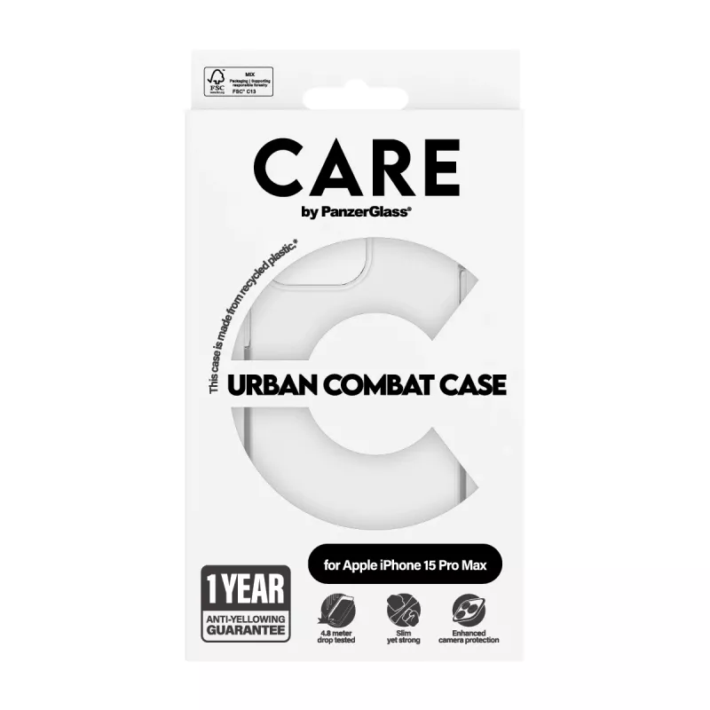 PanzerGlass CARE™ by ® Urban Combat Case Skaidrus iPhone 15 Pro Max