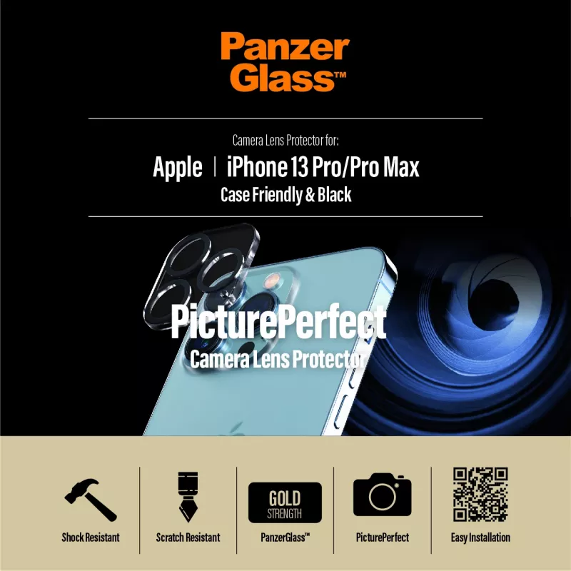 Apsauginis fotoaparato objektyvo stiklas PanzerGlass Apple iPhone 13 Pro / 13 Pro Max atsparus įbrėžimams ir smūgiams