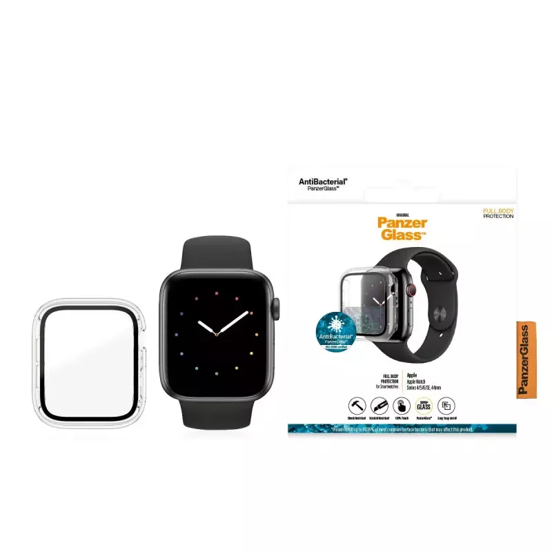 PanzerGlass® viso korpuso apsauginis stiklas Apple Watch SE 3 | SE | 6 | 5 | 4 | 44mm