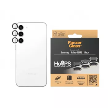 PanzerGlass Hoops Camera Lens Protector Samsung Galaxy S23 FE Juodas Atsparus Įbrėžimams ir Smūgiams