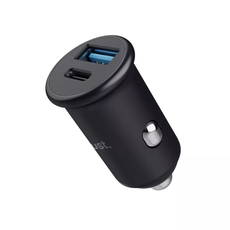 Automobilinis USB įkroviklis TRUST Maxo Universal Black Fast Charging 38W PD 12-24V