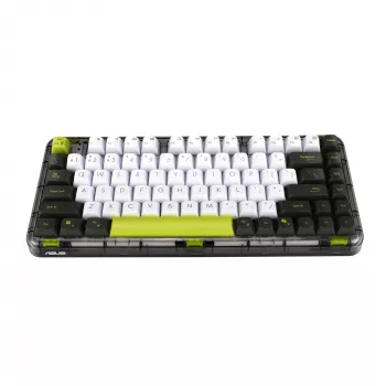ASUS Jelly75 KD201 mechaninė klaviatūra, 75% išdėstymas, USB, RF belaidis ir Bluetooth, įvairiaspalvė