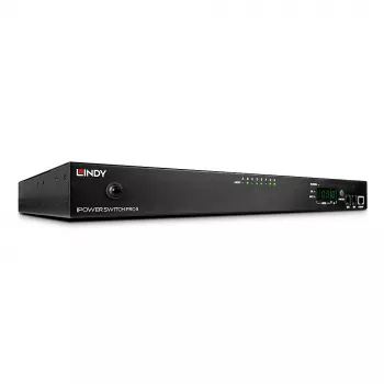 Lindy IPower Switch Pro 8 – 8 lizdų nuotolinio maitinimo valdymas per IP, C14 jungtis, juoda, plieninis korpusas