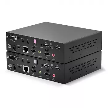 Lindy 100m Cat.6 Dual Head HDMI, USB ir RS-232 ilgintuvas, siųstuvas ir imtuvas