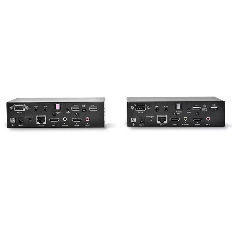 Lindy 39374 100 m Cat.6 Dual Head HDMI, USB ir RS232 ilgintuvas su siųstuvu ir imtuvu, HDBaseT 2.0, garso/infraraudonųjų spindulių/nuosekliojo ryšio