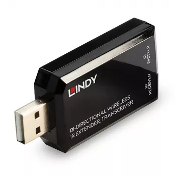 Lindy Bi-kryptinis belaidis IR plėstuvas, siųstuvas-imtuvas, AV siųstuvas ir imtuvas, 150 m, laidinis, juodas