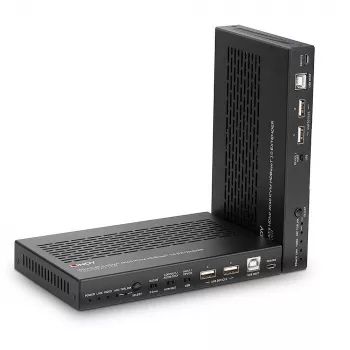 Lindy 100 m Cat.6A HDMI 4K60, garsas, IR ir RS-232 HDBaseT 3.0 KVM plėstuvas