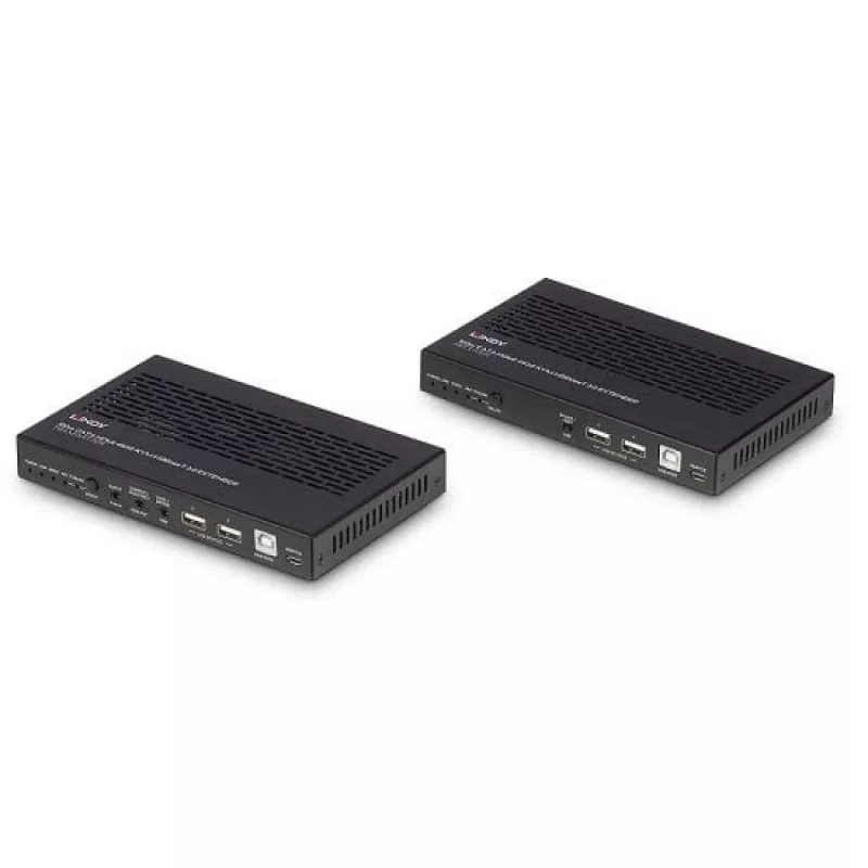 Lindy 100 m Cat.6A HDMI 4K60, garsas, IR ir RS-232 HDBaseT 3.0 KVM plėstuvas
