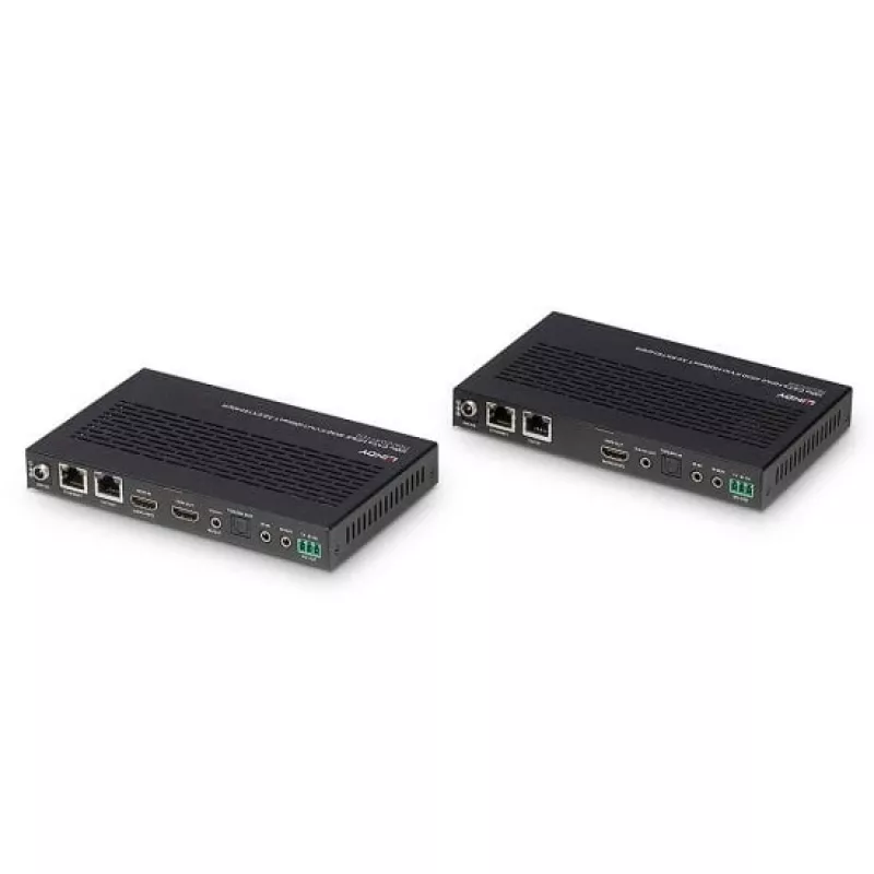 Lindy 100 m Cat.6A HDMI 4K60, garsas, IR ir RS-232 HDBaseT 3.0 KVM plėstuvas