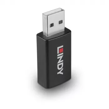 Lindy 71263 USB Type A lyties keitiklis, juodas