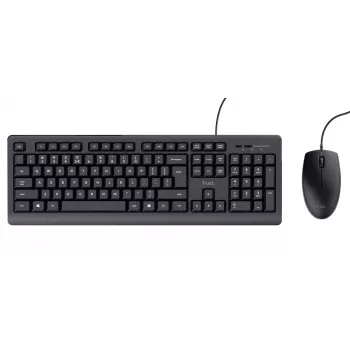 Trust TKM-250 klaviatūra ir pelė rinkinys, USB, QWERTZ vokiškas išdėstymas, juoda