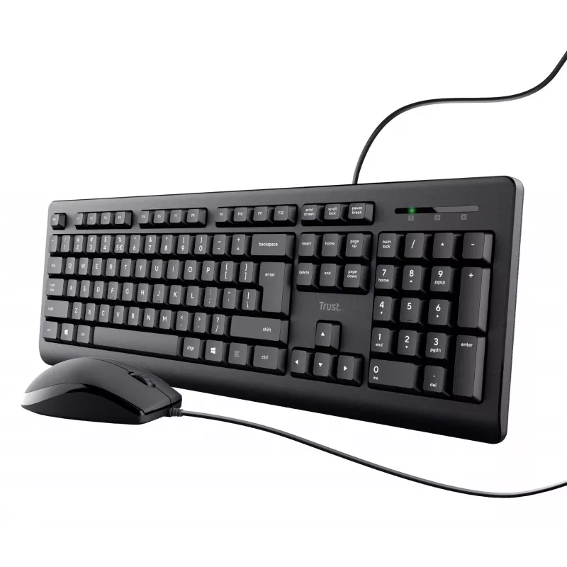 Trust TKM-250 klaviatūra ir pelė rinkinys, USB, QWERTZ vokiškas išdėstymas, juoda