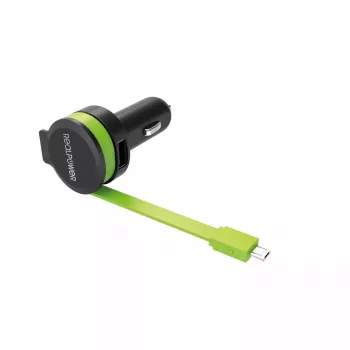 Automobilinis įkroviklis RealPower 257635 Universal Black Green