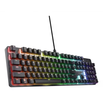 Žaidimų klaviatūra Trust GXT 871 Zora mechaninė USB RGB juoda