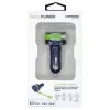 Automobilinis įkroviklis RealPower 257637 Universal Black Green su integruotu Lightning kabeliu