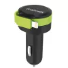 Automobilinis įkroviklis RealPower 257637 Universal Black Green su integruotu Lightning kabeliu