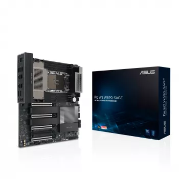 Motininė plokštė ASUS PRO WS W890-SAGE — Intel W890, LGA 4710-2, CEB, 8× DIMM, DDR5, keturių kanalų, 2,5G ir 10G Ethernet